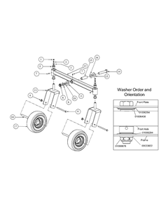 Part Location Diagram of 01006207-0637 MTD CASTER WHEEL BRACKET ASSEMBLY